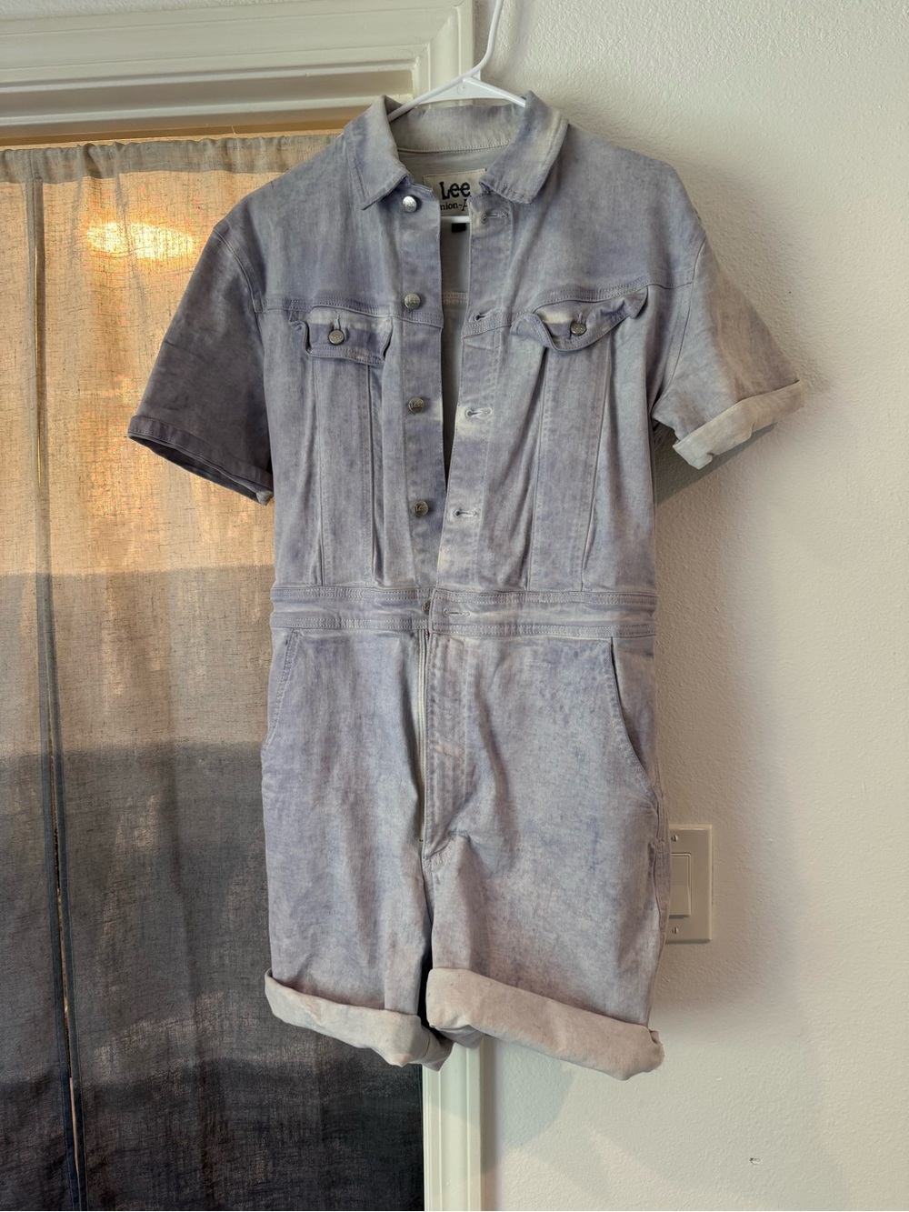 Lee Light Gray Union-Alls Short Sleeve Romper